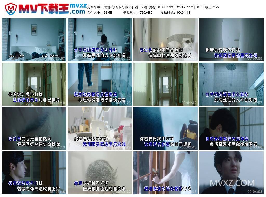 欣哲-你若安好我不打扰_国语_流行_MB303721